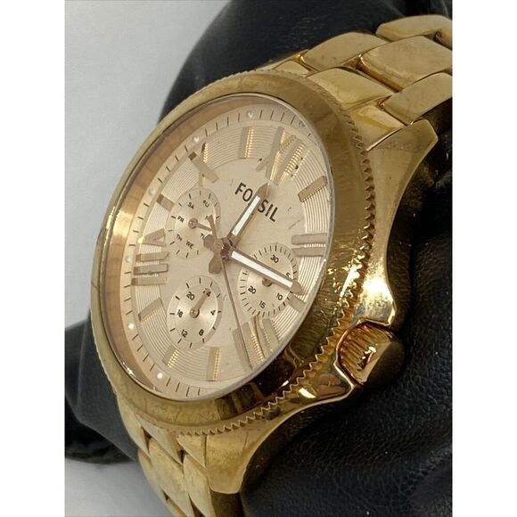 Fossil AM4511 Womens Stainless Steel Analog Rose Gold Dial Quartz Watch XX425 - Picture 4 of 12